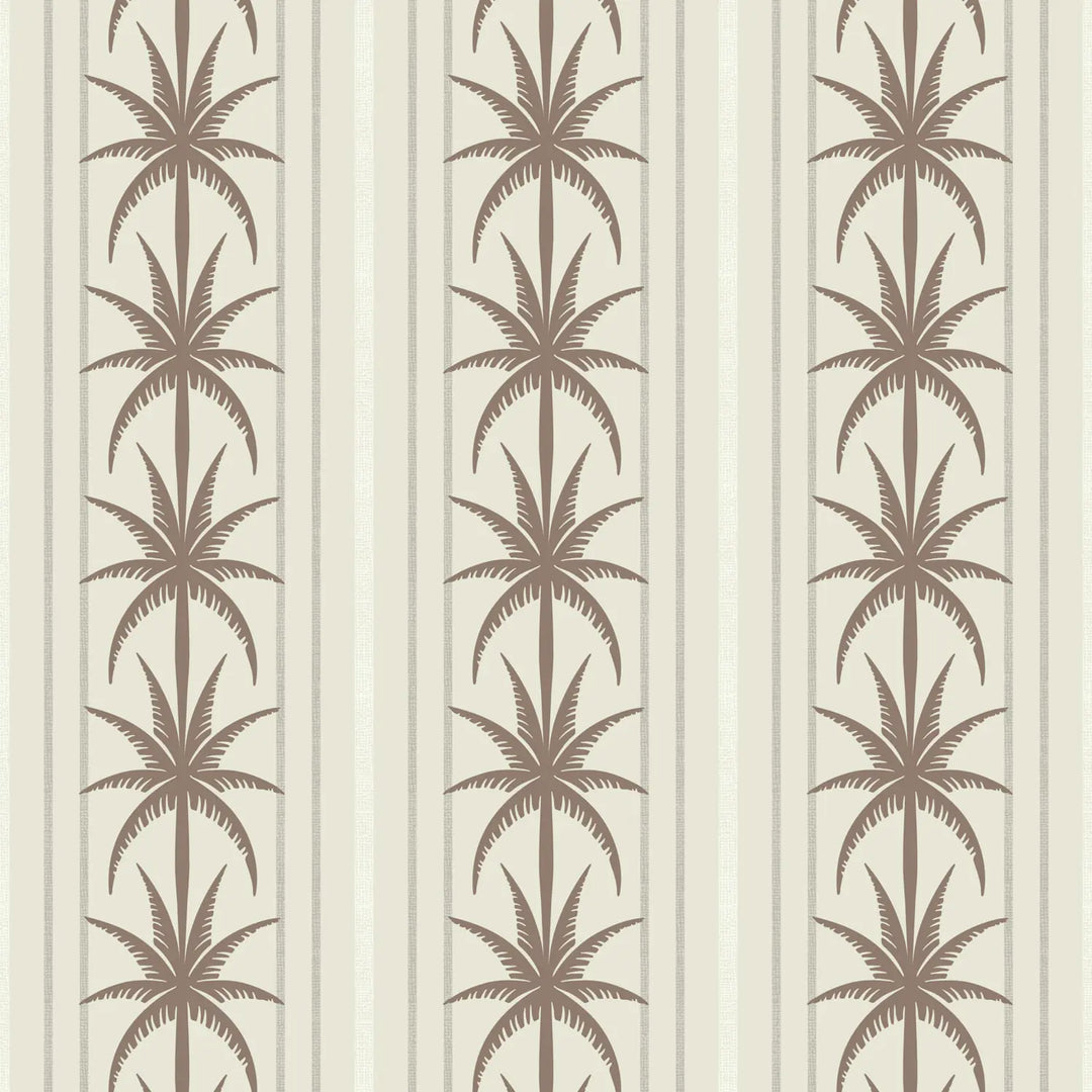 Ocean Drive Stripe - Coconut Linen Wallpaper