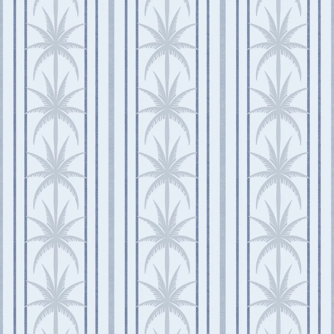 Ocean Drive Stripe - Cool Blues Wallpaper