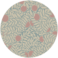 Orange Grove - Mint Coral Floral Wallpaper