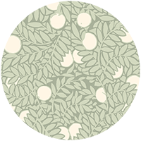 Orange Grove - Mint Coral Floral Wallpaper