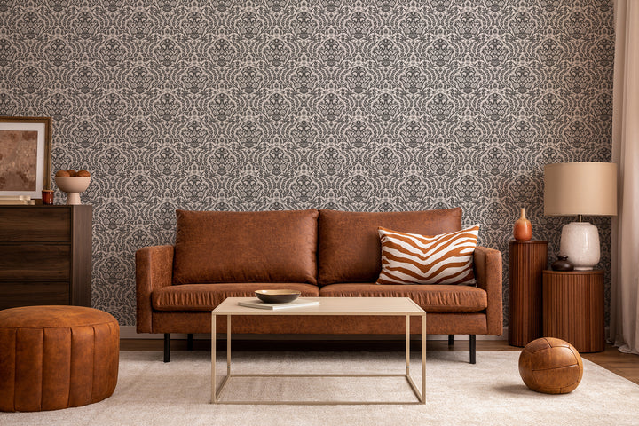 Ottoman Small - Greys Wallpaper