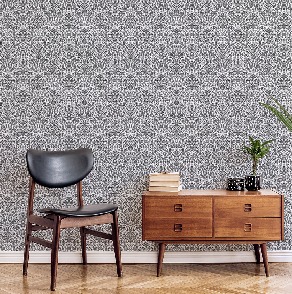 Ottoman Small - Greys Wallpaper