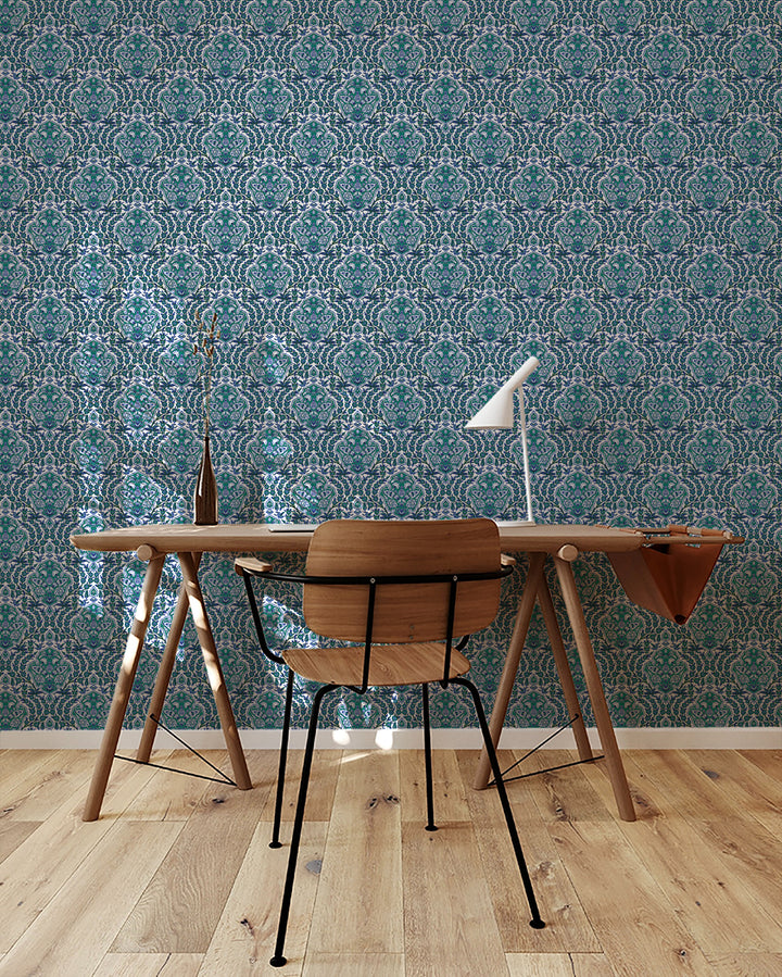 Ottoman Small - Turquoise Wallpaper