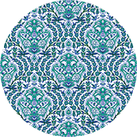 Ottoman Small - Turquoise Wallpaper