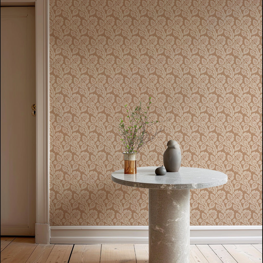 Paisley Briar - Honey Gold Botanical Wallpaper