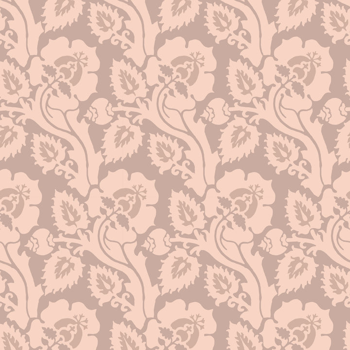 Paisley Briar - Rosy Peach Botanical Wallpaper