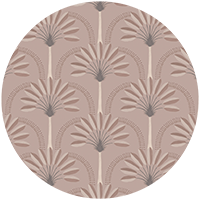 Palm Arches - Tropical Teal Wallpaper