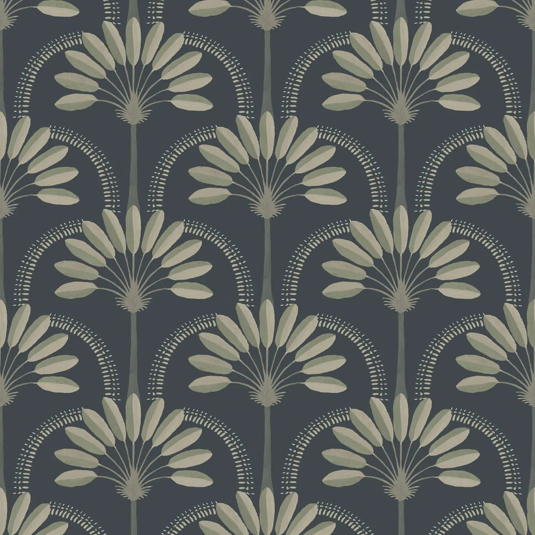 Palm Arches - Gold Night Wallpaper