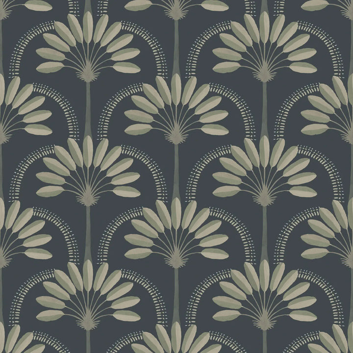 Palm Arches - Gold Night Wallpaper