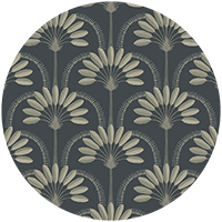 Palm Arches - Tropical Teal Wallpaper