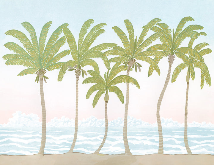 Palm Line Wall Mural - Daylight