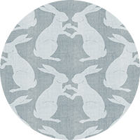 Paper Rabbits - Pewter Blue Wallpaper