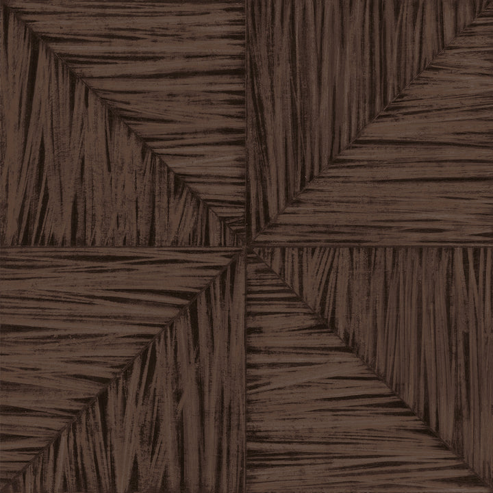 Parquet Large - Walnut Brown Wallpaper by Norman Wyatt Home