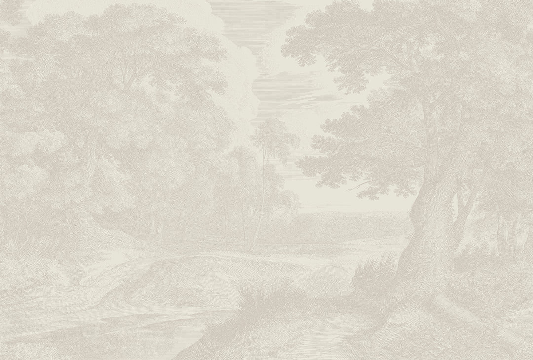 Edge of a Wood Wall Mural - Shell Tint