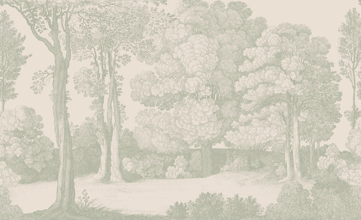 Mineral Spring Wall Mural - Parchment Sage