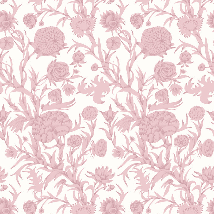 Blooming Thicket - Dusty Blush Wallpaper