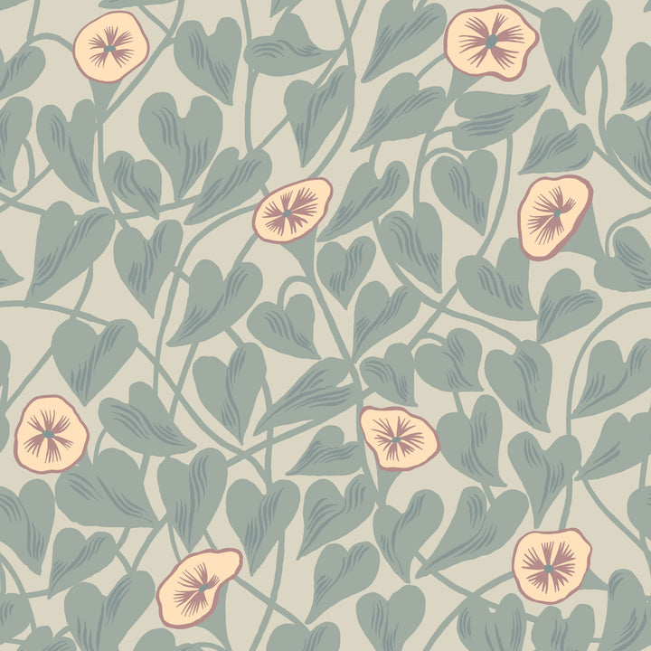 Climbing Vine - Apricot Wallpaper