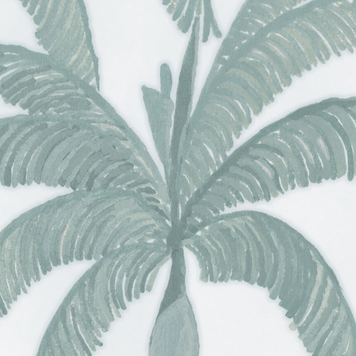 Palm Line Wall Mural - Blue Morning