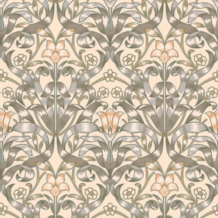 Ribbon Lily - Pale Peach Wallpaper