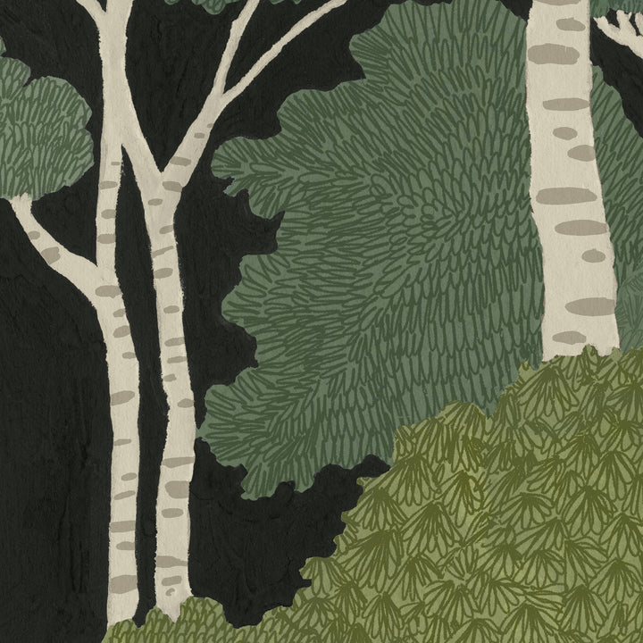 Storybook Forest Wall Mural - Spring Green