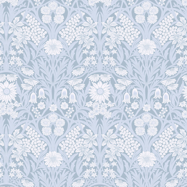 Wild Meadow - Misty Blue Wallpaper