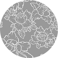 Peony - Grey Floral Wallpaper by Bohemian Bungalow