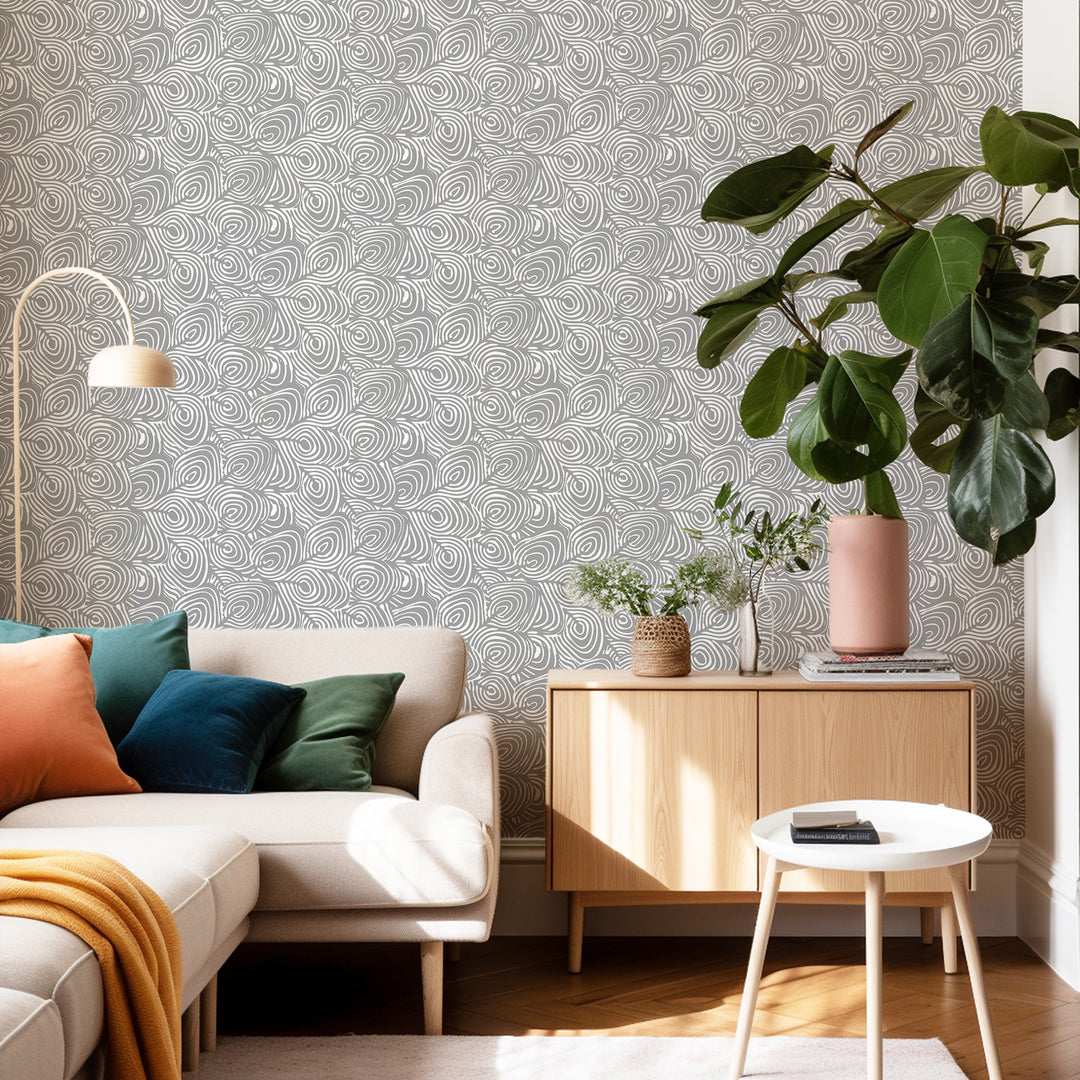 Plume - Charcoal Wallpaper