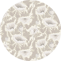 Poppy Bloom - Earthen Taupe Floral Wallpaper