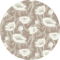 Poppy Bloom - Desert Linen Floral Wallpaper