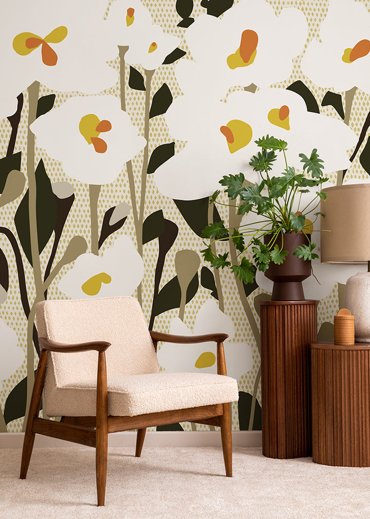 Poppy Fields Wallpaper Mural - Desert Bloom