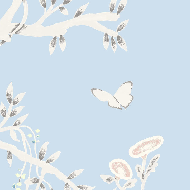 Porcelain Grove Wall Mural - Quiet Blue