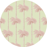 Retro Tiki Palm Trees - Sunbleached Beige Wallpaper