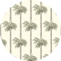 Retro Tiki Palm Trees - Sunbleached Beige Wallpaper