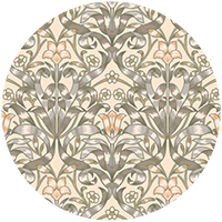 Ribbon Lily - Dusty Lilac Wallpaper