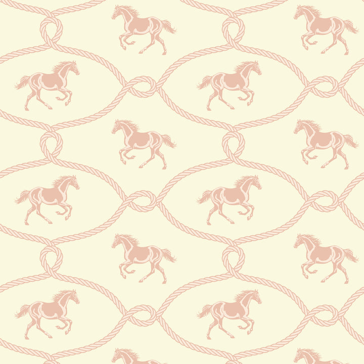 Rider's Knot - Seafoam Blush Wallpaper