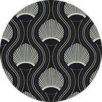 African Art Deco Shell - Purple Wallpaper