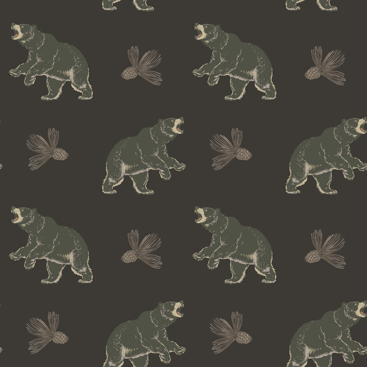 Roaming Black Bear - Dark Mocha Wallpaper