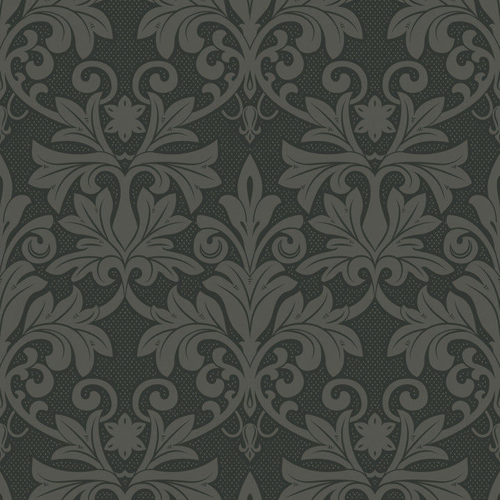 Rococo Relief - Obsidian Wallpaper