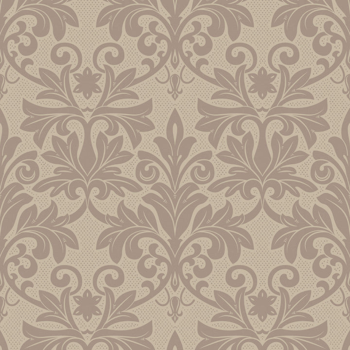 Rococo Relief - Red Clay Wallpaper