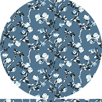 Rose Thorns - Blue Salt Floral Wallpaper