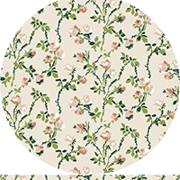 Rose Thorns - Ivory Garden Floral Wallpaper