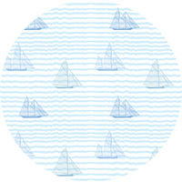 Sailboats - Navy Wallpaper