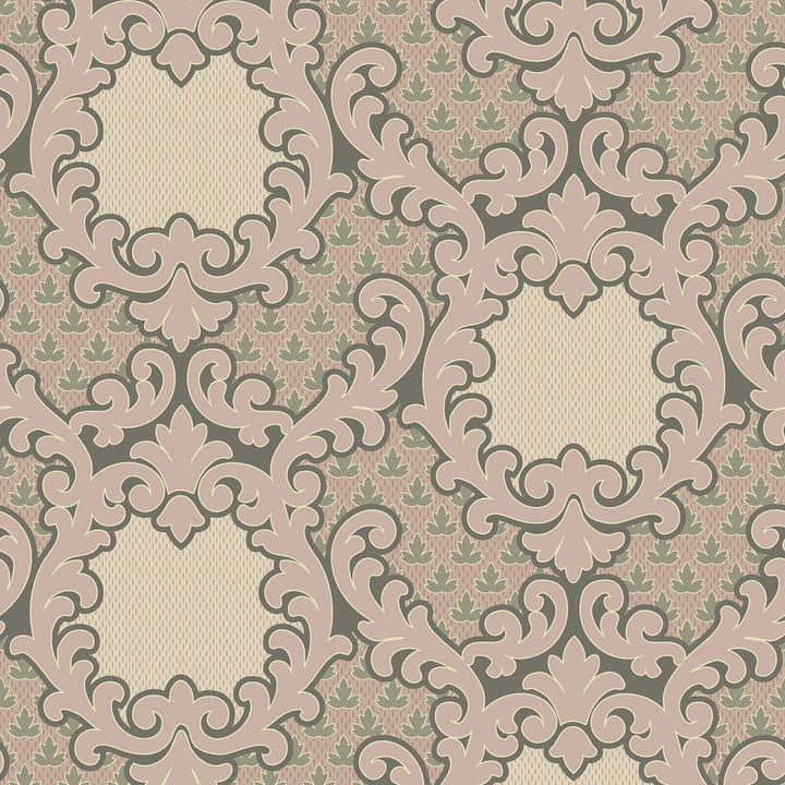 Shadow Leaf Damask - Sunwashed Wallpaper