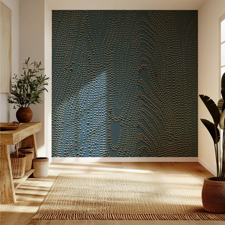 Shagreen Waves Wall Mural - Blue Horizon