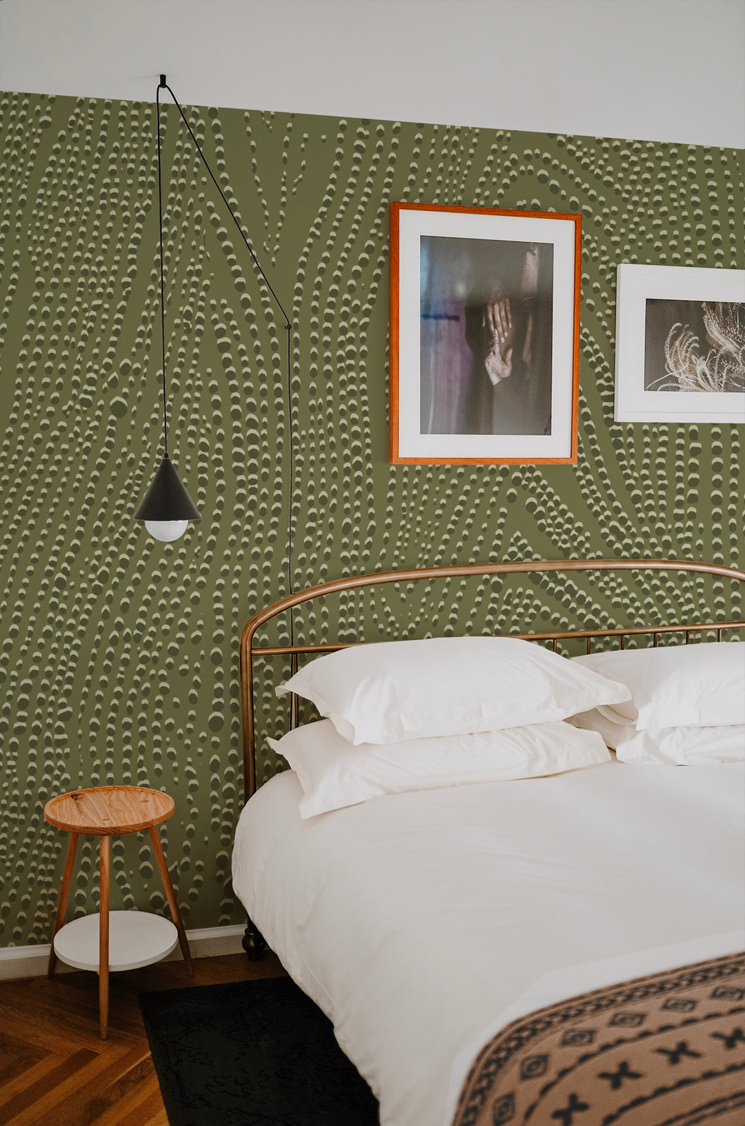 Shagreen Waves Wall Mural - Olive