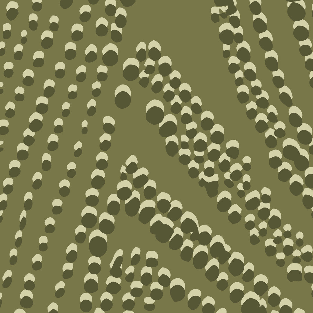 Shagreen Waves Wall Mural - Olive