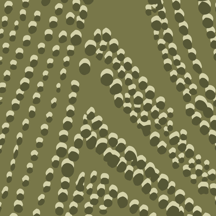 Shagreen Waves Wall Mural - Olive