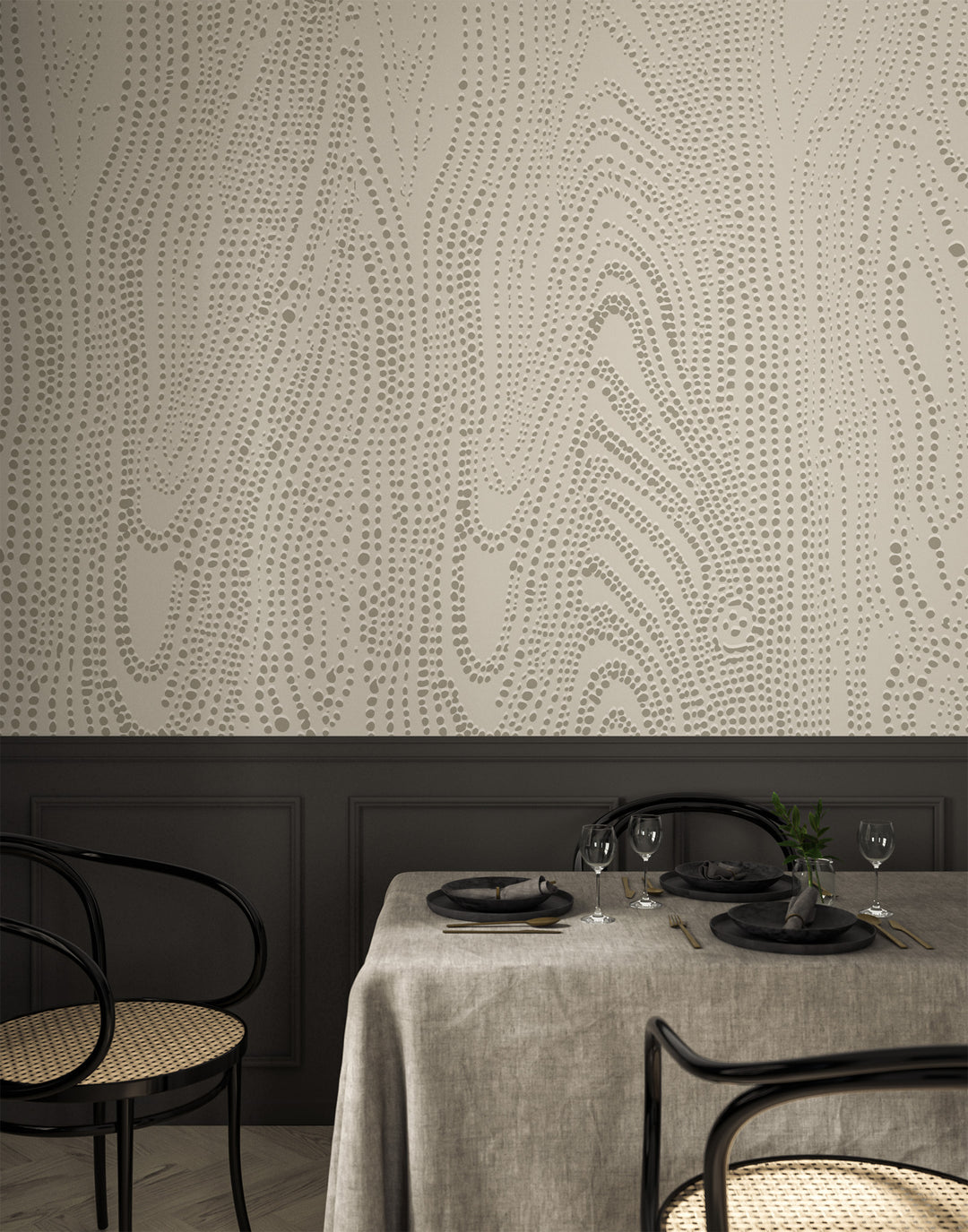 Shagreen Waves Wall Mural - Parchment