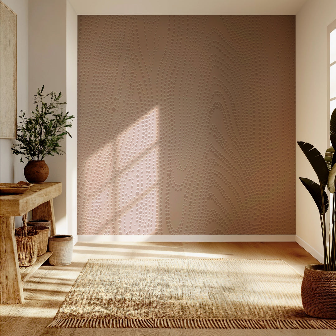 Shagreen Waves Wall Mural - Soft Blush