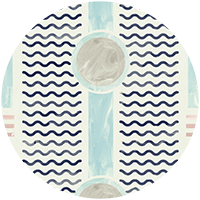 South Beach Facade - Teal Wallpaper